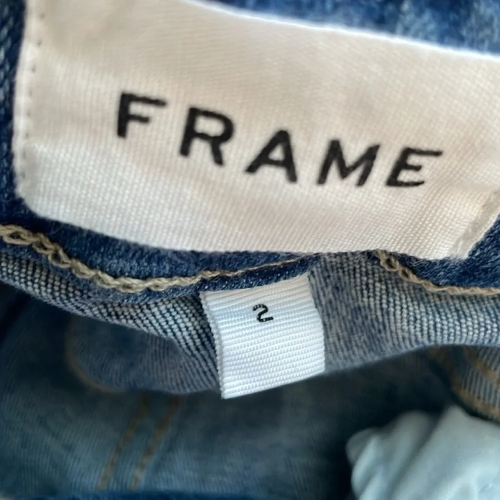 FRAME Le One Skinny Crop Denim Women's Classic Blue Jeans EUC - Picture 6 of 6